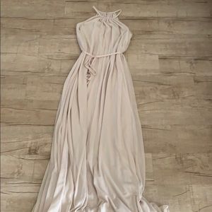 David’s Bridal Champagne Bridesmaid Dress